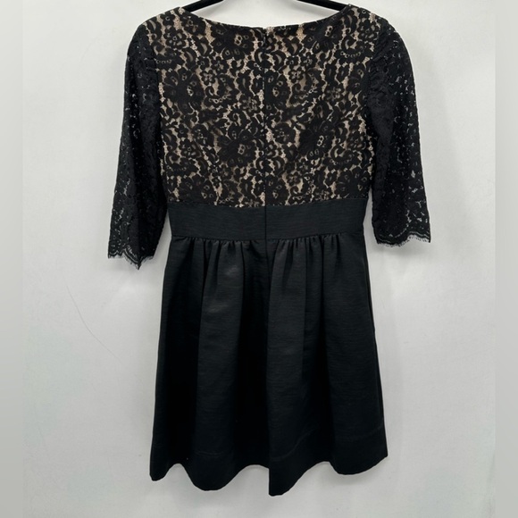 ELIZA J black Lace & faille midi length sexy whimsigoth dress. 8 - Picture 3 of 11